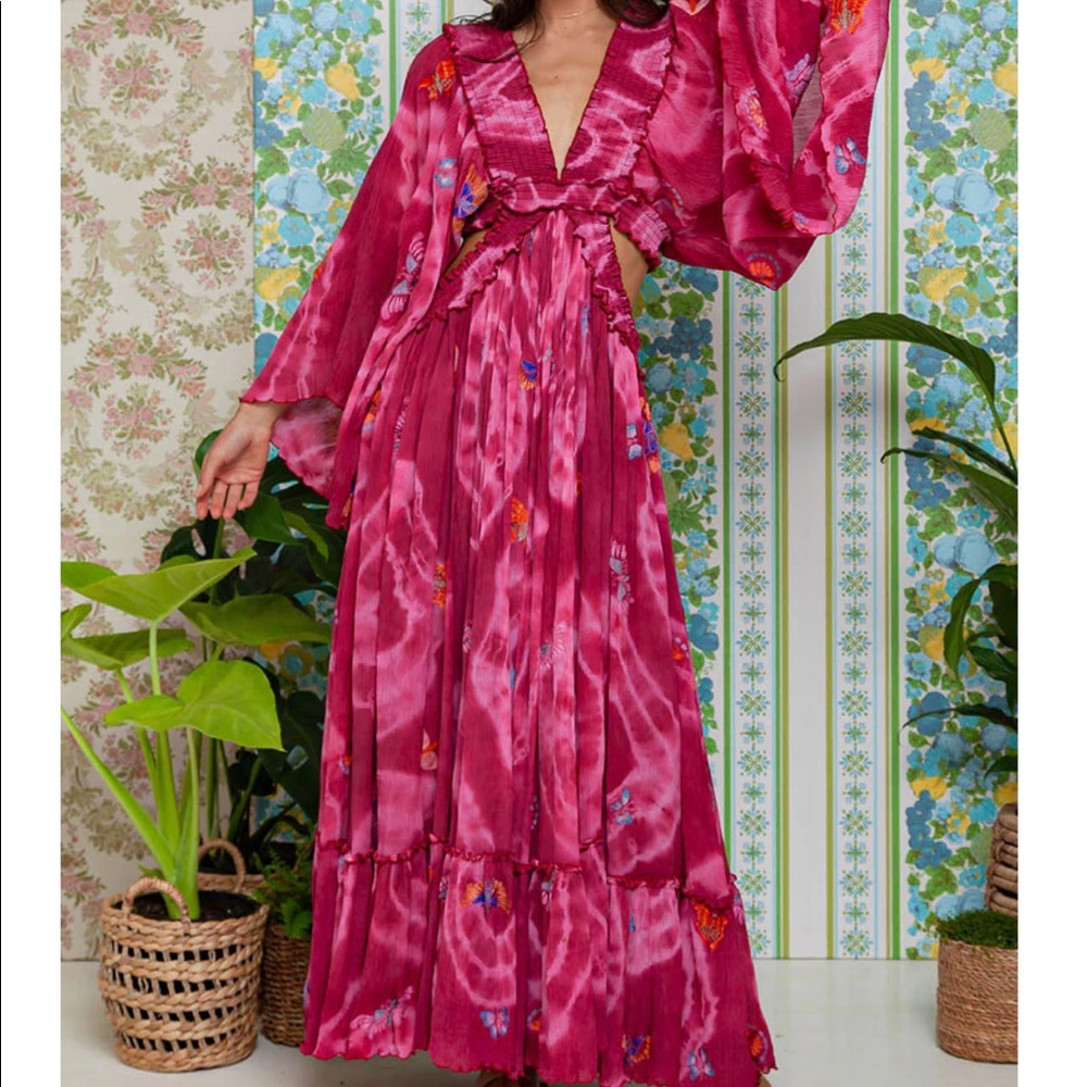 Fillyboo Pink Floral Maxi Dress